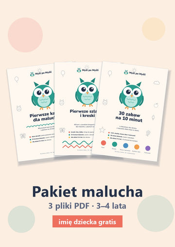 Myśl po Myśli: Pakiet malucha, 3 pliki PDF do druku (3–4 lata)