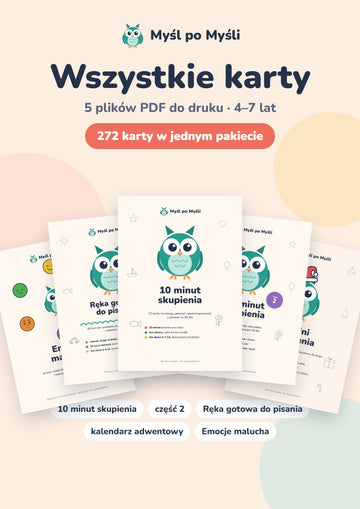 Myśl po Myśli: wszystkie karty, pakiet 5 plików (PDF do druku)